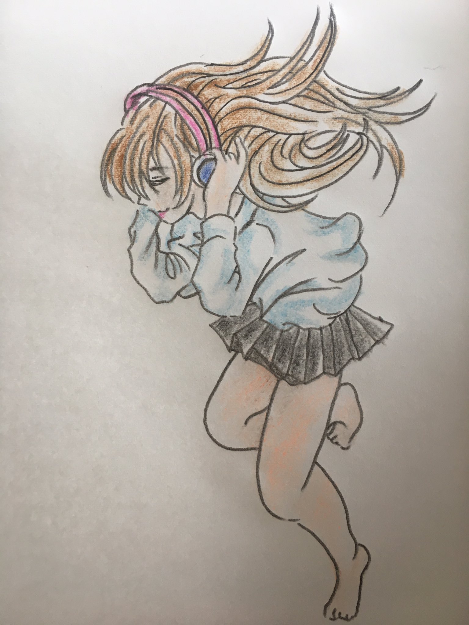 ノブユキ 音楽は素晴らしい 女の子イラスト ヘッドホン 音楽の日 ノブユキ 音楽は素晴らしい 女の子イラスト ヘッドホン 音楽の日