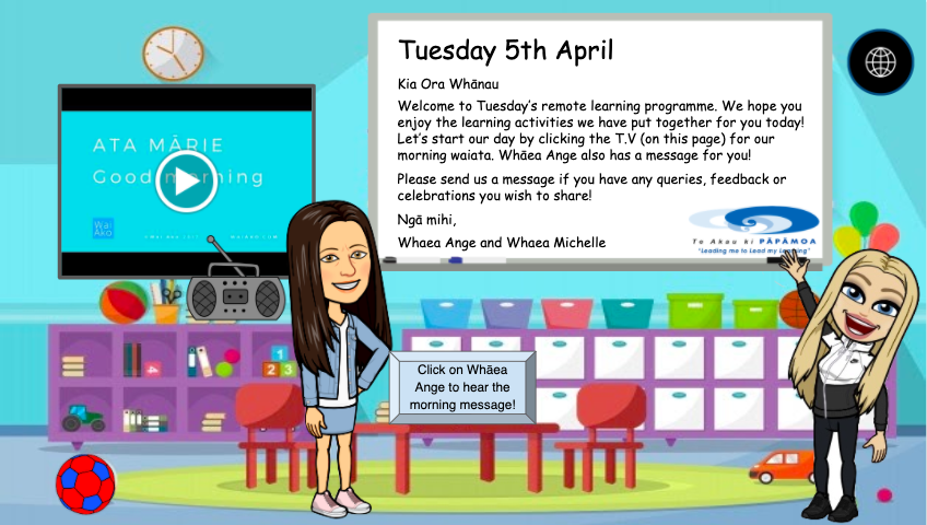Love how much I have learnt about digital technology in a very short time! Our remote learning programme continues to evolve with our own learning. So much fun! Thanks <a href="/Matua_Heremia/">Matua Heremia</a> for the inspiration and my amazing team teacher <a href="/Michelle__Leman/">Michelle Leman</a> #remotelearningtakp