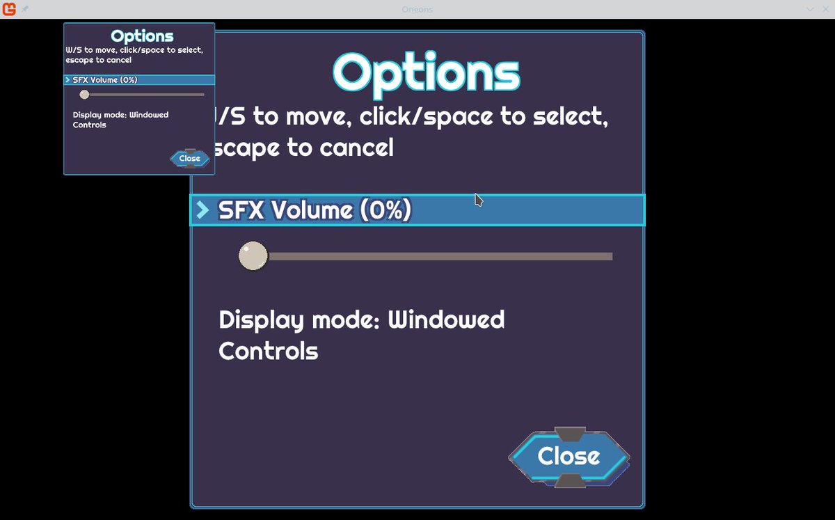 nightblade99's tweet image. Working on a #PuffinEngine / #MonoGame bug introduced with scaling displays, where subscenes (like options) now render on a black background instead of the previously-drawn thing.

Making progress (transparent now). MonoGame expertise appreciated.

#Bugs #GameDev #Oneons