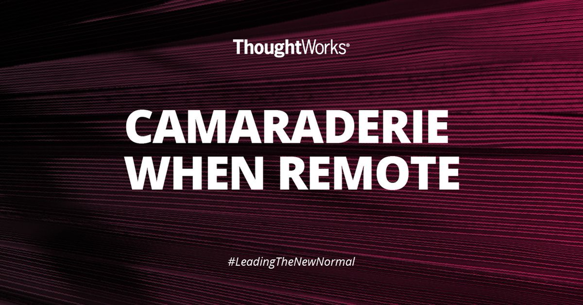 thoughtworksIN's tweet photo. How to build mutual trust and friendship when you work from home, across time zones? (THREAD)
Here are top tips from telework veteran @gaya_sekar. 

(1/3)
#LeadingTheNewNormal #remotework #MondayMotivation #ThoughtWorks https://t.co/9ph68Hp9Yd
