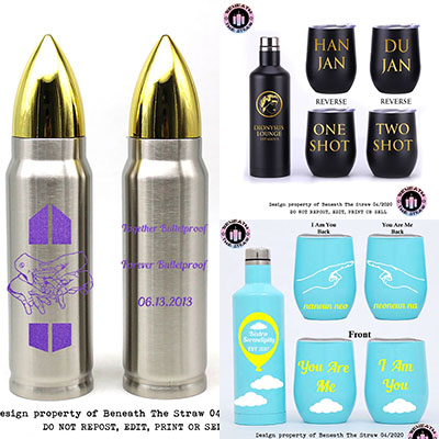 BeneathTheStraw's tweet photo. The latest designs for pre-order are available now! May 4th-23rd. Free gift with pre-order purchase. https://t.co/BY4ofC4TWJ Wine tumbler sets are 17 oz bottle with two 12 oz wine tumblers. *Only one free gift per account/person. #BTS #KPOP #kpopdrinkware #kpoplifestyle https://t.co/ecIoT79sA2