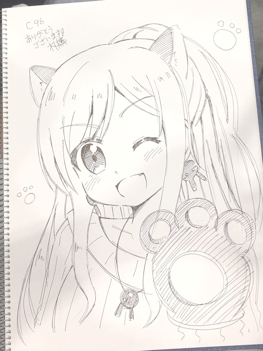 以前のコミケで描かせて頂いたスケブ
平和になったらまた是非!
#エアコミケ 