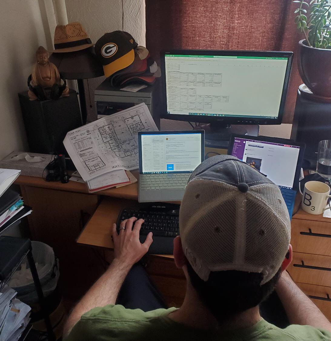 A few of our students showing us how to social distance and study at home! #cudenver