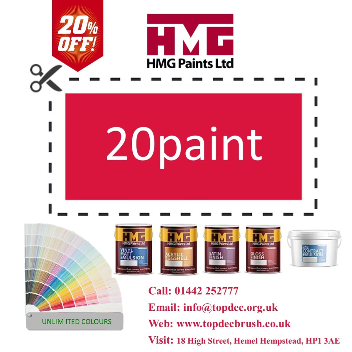 topdecbrush's tweet photo. It's back! 20% Off paint!

Use code 20paint at checkout 

✅ unlimited colours
✅ premium paint
✅ made in Britain
@HMGpaints 

Shop now online or instore
https://t.co/3A3geLHgfh 

#discount 
#paint
#painting
#decorating 
#diyhomedecorating https://t.co/GmhLQUv0Zl