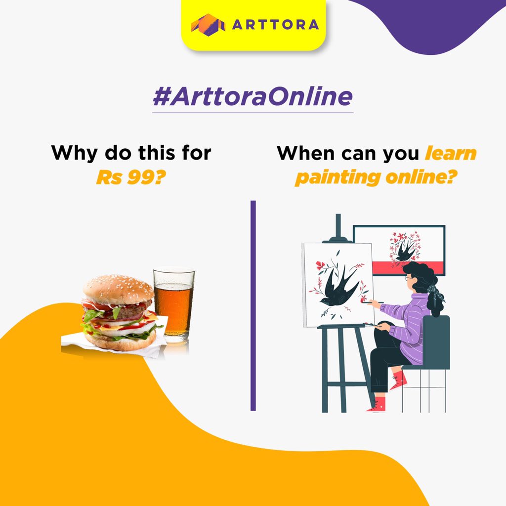 Arttora_Global's tweet photo. #ArttoraOnline
Why buy junk and become unfit, when you can become fit and creative at the same time with Arttora Online Art Classes
Join Now: https://t.co/8zlWcX6qtC
#JoinArttora #creativity #Artist #learning #learnartonline #LockdownExtended #ArtistOnTwitter https://t.co/8MVxHUkZQz