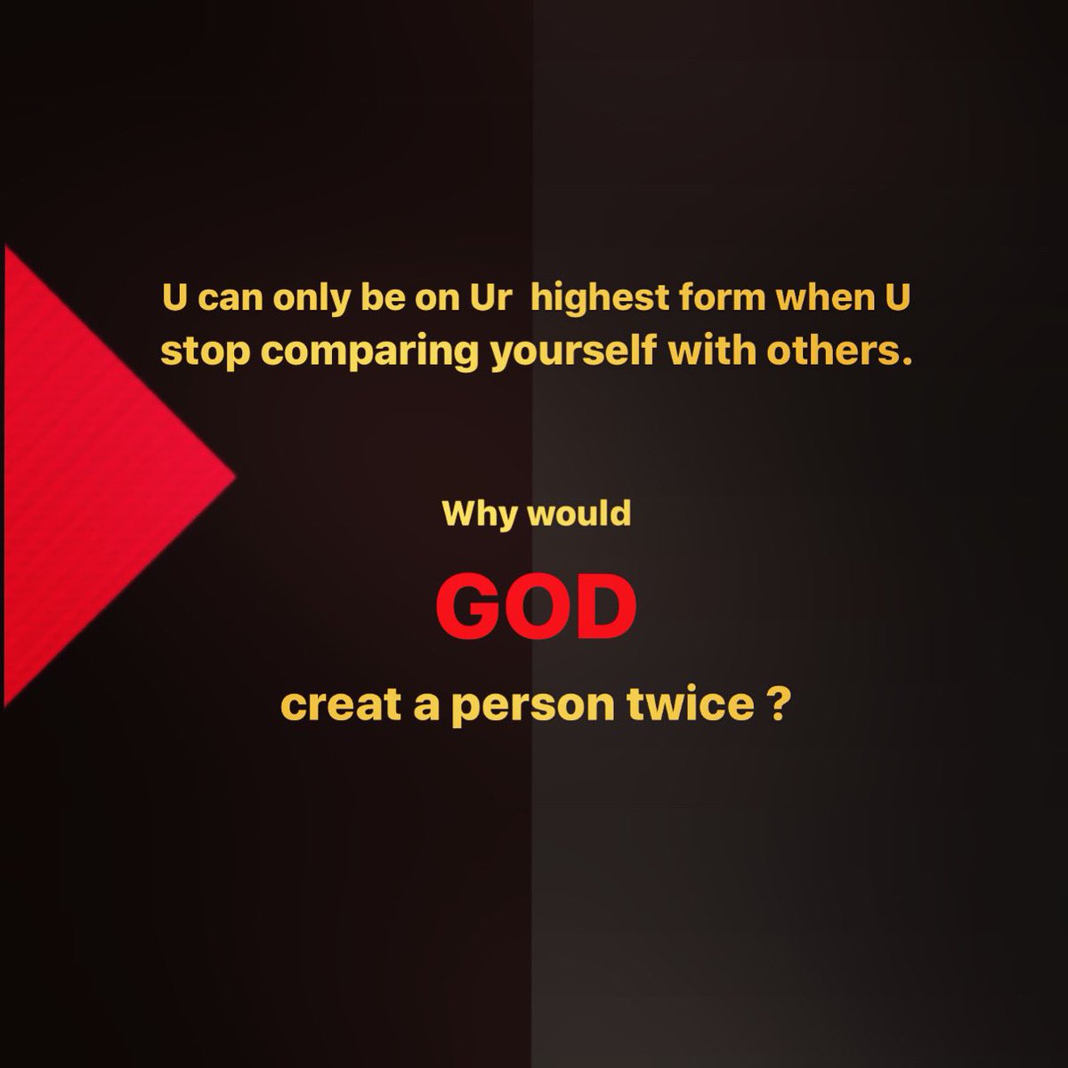 ROPHNAN_'s tweet photo. Your highest form is yourself, And the first step to be yourself is knowing that your not the next one or the other one , but you are THE ONE. And the one can’t be compared. https://t.co/k6hNIKLa7U