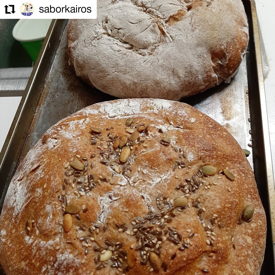 saborkairos's tweet image. La primera vez que hice masa madre no me resultó. Así que un amigo me compartió de su starter y pude hacer mis primeros pancitos de masa madre: 60% harina panadera, 20% harina integral, 20% dark rye. 
Felicidad ❤
#saborkairos #bread #breadtime #sourdough 
instagram.com/p/B_wDst_n50q/…
