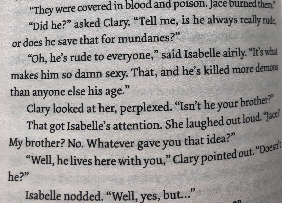 Clary’s first meeting with Isabelle  I liked to see the development of their relationship in the books, but I did appreciate their friendship on the show  #TMI  #CoB
