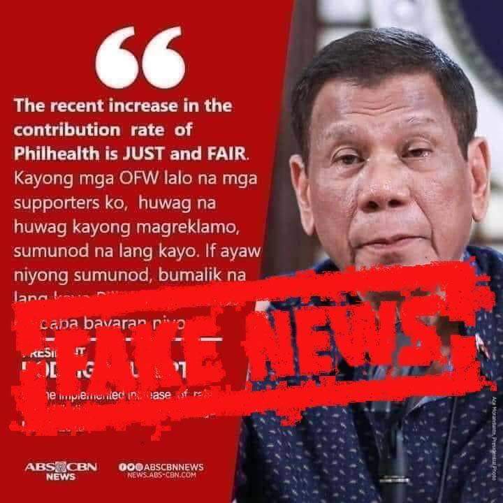 rgmmju's tweet photo. Peddler of this #FakeNews should be apprehended, charged, and made known to the public.
#PhilHealthOFW
#philhealth
#laginghandaph
#COVID19PH https://t.co/w8zDeFTwV1
