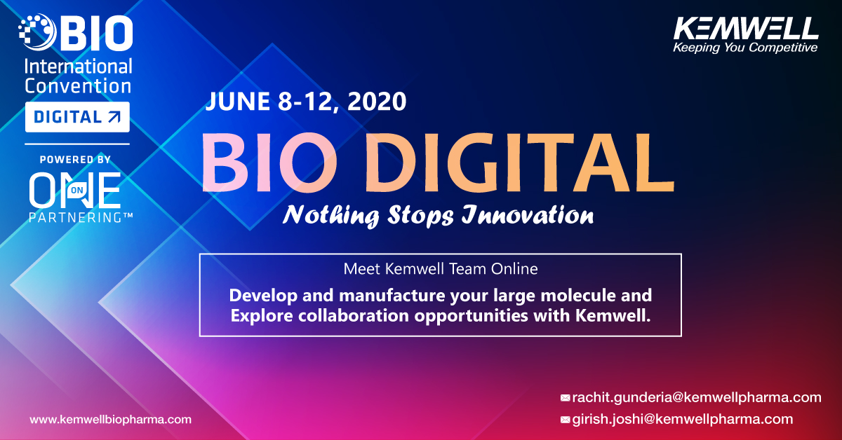 Kemwell Team is booking digital meeting for Bio One-on-One Partnering.
Please contact Girish Joshi, PhD, MBA , and Rachit Gunderia to book your meetings.
#kemwell #cdmo #cmo #biologics #biosimilars #biointernational #lifesciences #partnering 

bio.org/events/bio-dig…