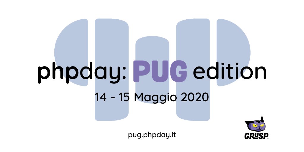 Ci saremo anche noi!!! Venerdì 15 alle 16:10, dopo un breve intro di <a href="/sergioska/">sergioska</a> sulla nostra community rinata, il talk di <a href="/PatrickFazzi/">Patrick Luca Fazzi</a> “TDD💙BDD💙PHP - Sviluppo guidato dai test in PHP con phpspec”
pug.phpday.it
#phpdayPUGed #phpday #grusp  
<a href="/grusp/">GrUSP</a>
 
<a href="/phpday/">phpday | 16-17 May 2024 | Verona</a>