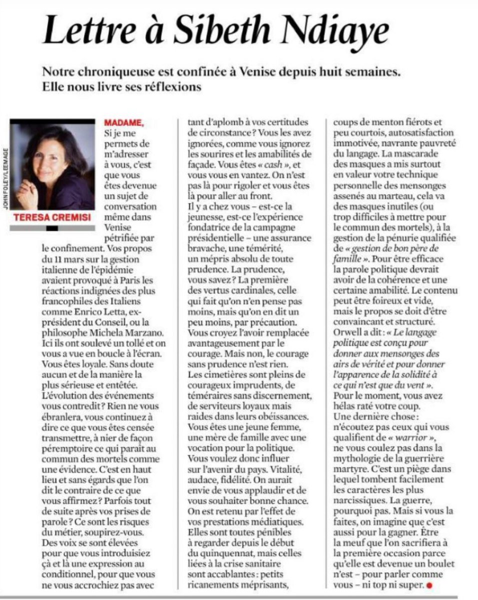 __Verlaine__'s tweet photo. Purée, elle y va fort #TeresaCremici... à lire dans @leJDD https://t.co/iu3TO1T9Ng