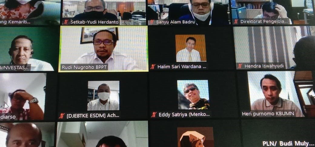ptl_bppt's tweet image. Senin (27/04) Diadakan rapat melalui video conference yang dikoordinir oleh Sekretariat Kabinet RI yang mengundang Deputi Bidang Kemaritiman Setkab dan diikuti oleh 58 peserta dari berbagai Kementerian/Lembaga dan PLN. 

#BPPTRI #BPPTSolidSmartSpeed #PTL_BPPT #TeknologiLingkungan