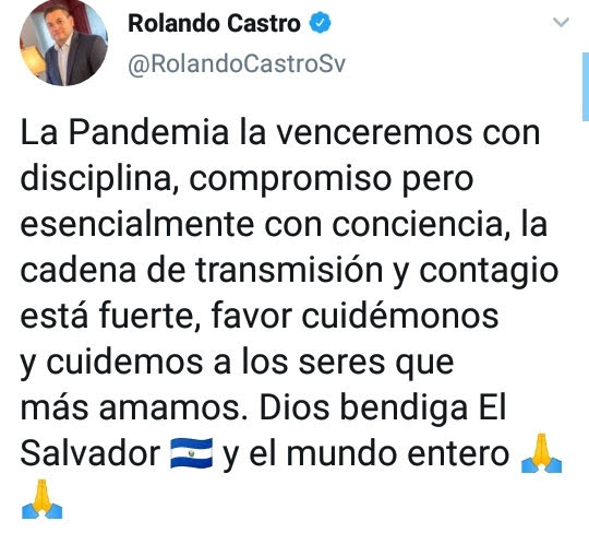 ndnoticiassv1's tweet photo. Ministro de @TrabajoSV  @RolandoCastroSv  llama a la unidad ante el incremento de casos de #COVIDー19 que este domingo allegaron a 555 #InformateNDNoticias #InformacionEnLinea https://t.co/IjIrmIiVrb