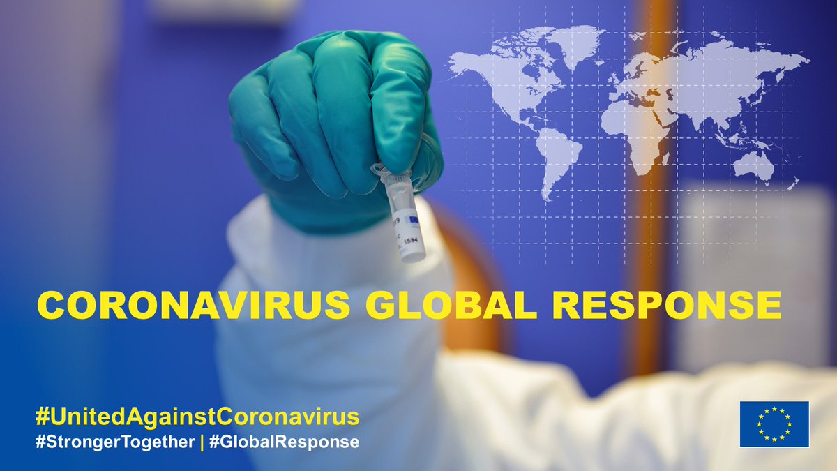 EU_Commission's tweet photo. The coronavirus #GlobalResponse pledging event is taking place today! Stay tuned for our livestream at 15:00 CET here.
More information: https://t.co/B9QLTFJOf6 #UnitedAgainstCoronavirus https://t.co/mlXuZnkyVF