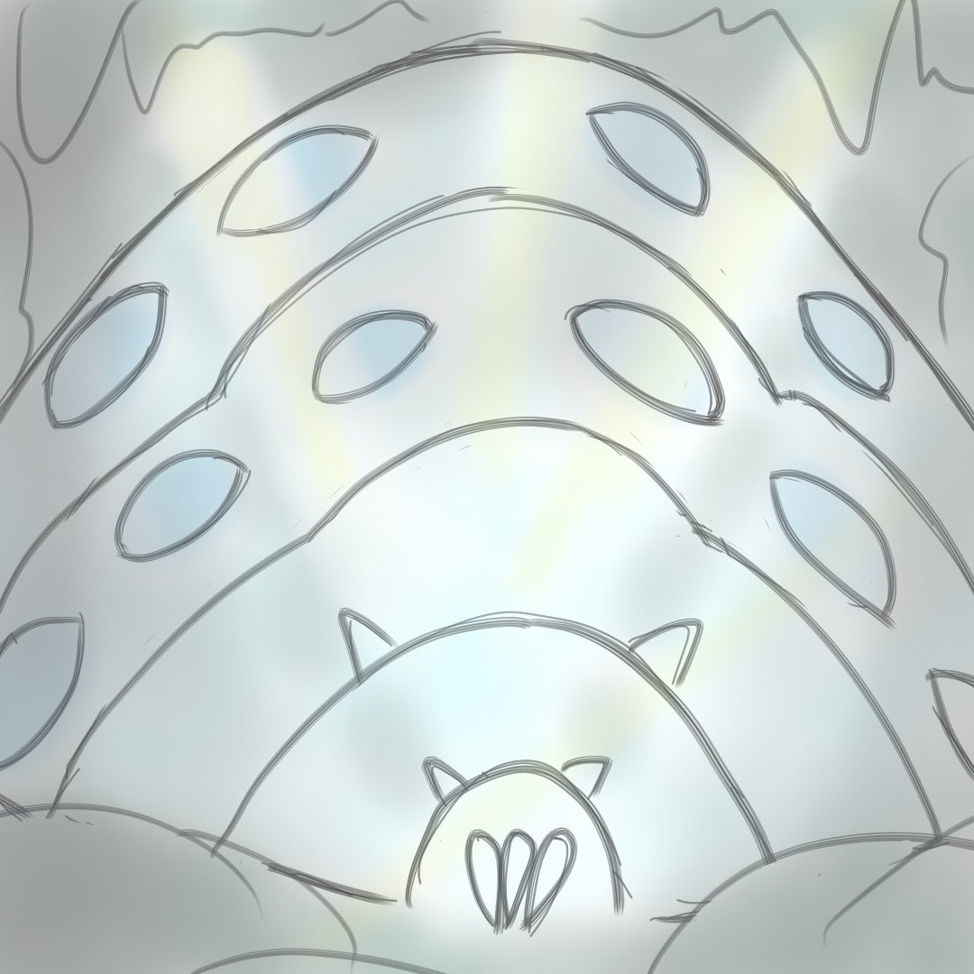 Nuu ステイホーム 三 ステイホーム ジブリ Ghibli 自粛 ナウシカ 王蟲 テト 風の谷のナウシカ 女の子 Girl イラスト イラスト好きな人と繋がりたい ゆるポチャ