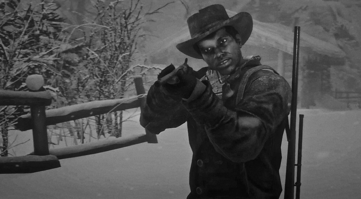 Candysseus's tweet photo. Lenny in #Colter because Black & White go so well together #LennySummers #LennyLove #RedDeadRedemption2 #RockstarGames #FancyFilters #MissCandyLicious 🍭📸#SweetAsPhotos https://t.co/LLk5Xy7wh7