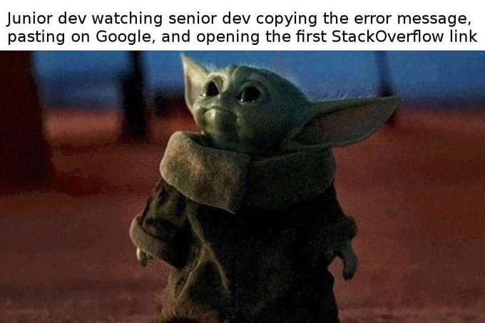 Codersrank On Twitter Rt Junior Dev Watching Senior Dev Teams Via Devopscertify Coder Funny Meme Programmingfun Programminghumor Developer Maythe4th Starwars Maytheforce Https T Co R5qhpn0ohi Twitter