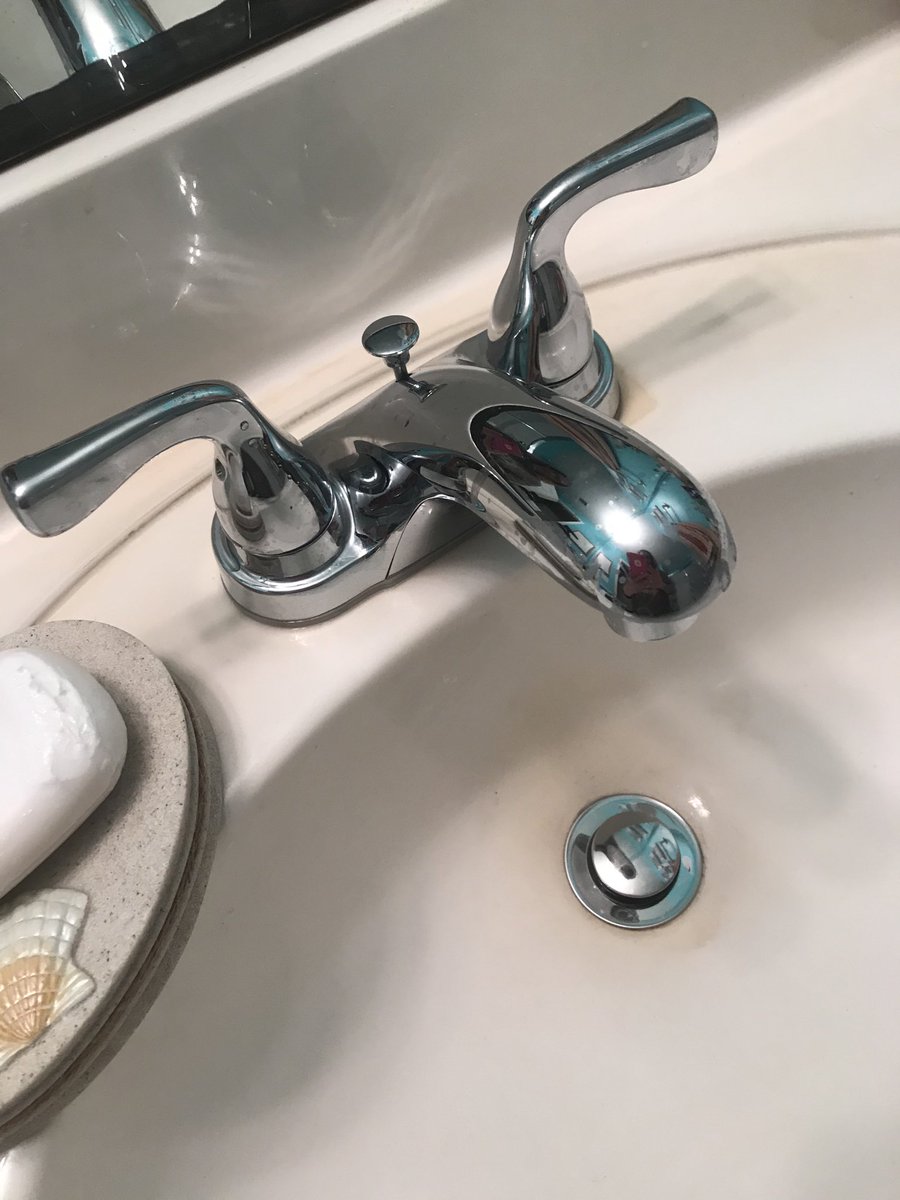 sharynphale's tweet photo. Before and after. Replaced 3 bathroom faucets. The plumber replaced all the pipes too.#DIY#not a simple fix#sparklerstaff#scavengerhunt https://t.co/CZzonArprL