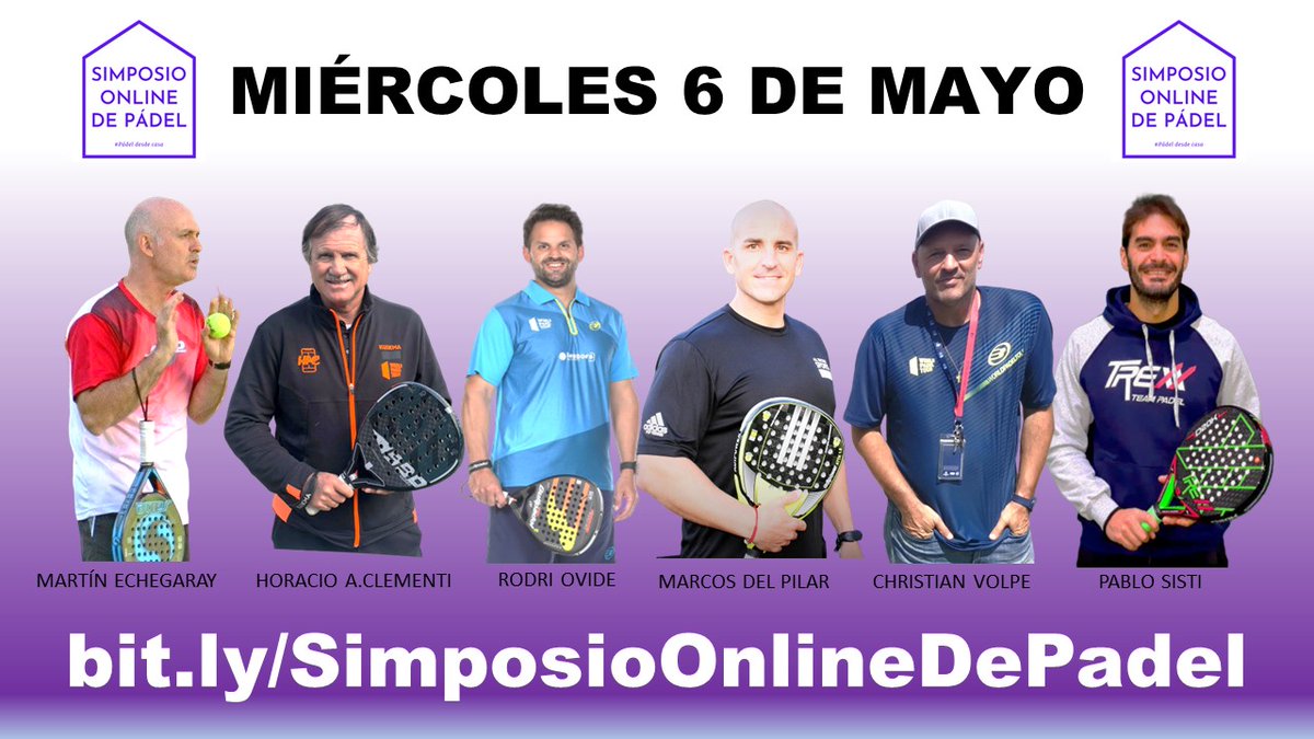Este miércoles difundiremos las primeras charlas de los simposios que organizamos en línea en las pasadas semanas. Toda la información en
bitl.ly/SimposioOnline…
donde además seguiremos intentando ampliar esta red mundial de técnicos para promover estas acciones.
#pádel #padel