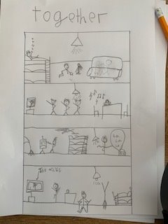 ArtDownsend's tweet photo. Thank you @mrs_darl for the fantastic window illustration. We LOVED using it in this morning's Daily Doodle. Here are a few @DownsendSchool creations... Well done Orla, Lottie and Daniella #ThankYouNHS #dailydoodle #create #keepdrawing https://t.co/rI4I587kIg