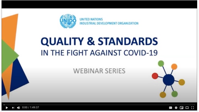UNIDO_QI's tweet photo. The video recording 🎥 of our webinar 💻, #Standards &amp; #Testing 🧪in the Fight Against #COVID19 is now available on the @UNIDO #YouTube channel  👉 https://t.co/mBIuT9UGHI. The transcript is available on the #TIIKnowledgeHub 👉https://t.co/XHcUjgmC4o https://t.co/DOHih332A5