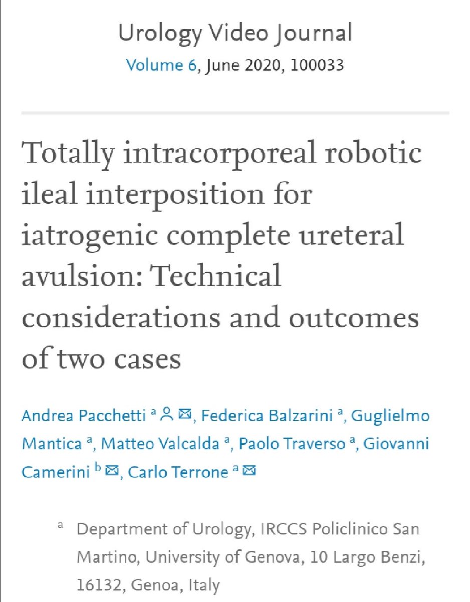 ManticaGu's tweet photo. We managed ureteral avulsion of two referred patients with the #robotic approach using ileal interposition. Here a step by step video of the two procedures. Anyone had to manage such uro nightmares😱? What did you do?  #urosome #urology 
👇👇 https://t.co/aUfXNosXKV! https://t.co/EseMNBGXMf