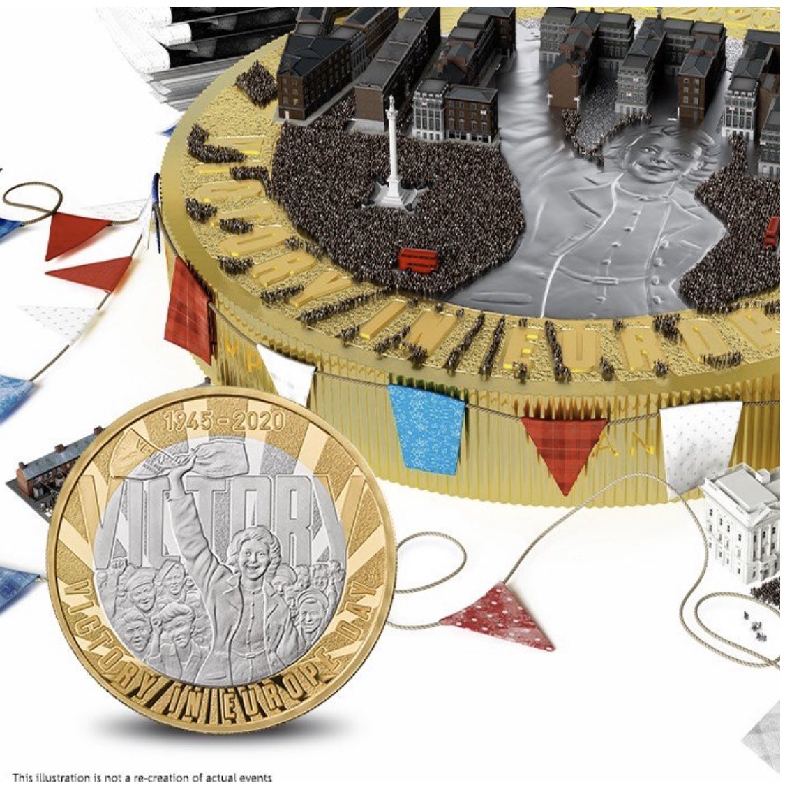 The <a href="/RoyalMintUK/">The Royal Mint</a> join many across the #UK, including <a href="/PoppyLegion/">Royal British Legion</a>, in commemorating #VEDay, marking the beginning of the end of #WW2, by issuing a £2 coin by the designer, Dominique Evans. Learn more of this inspiring coin as we face our own battles today: royalmint.com/our-coins/rang…