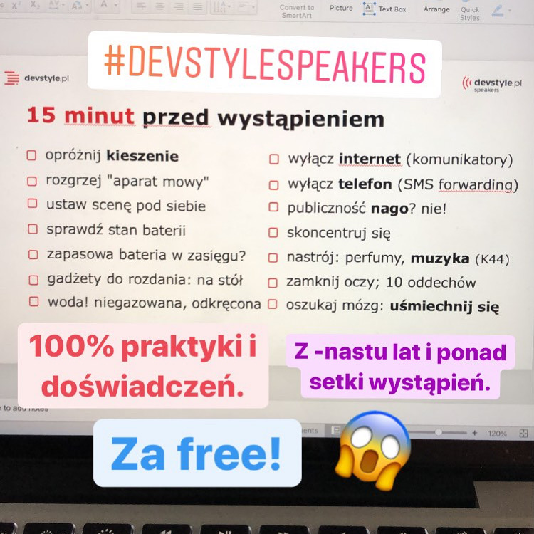 maniserowicz's tweet photo. Kolejny dzień nagrywania 🎥 devstyle speakers : mojego kursu online o występach publicznych. Dla programistów.
💯% doświadczenia z kilkunastu lat i ponad setki wystąpień.
Plot twist : 100% free 😱.
Może w tym tygodniu uda się skończyć produkcję!
#devstyle #devstylespeakers https://t.co/OyehdNOGy4