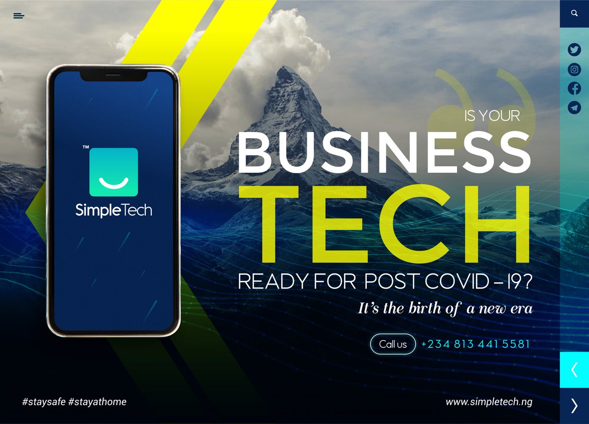SimpleTech_NG's tweet photo. We're practically open 24hrs a day, 7 days of the week. So whether it's a Saturday or a Sunday, feel free to call us on 08134415581 or send a DM and we'll be happy to attend to you. 
#mondaymotivation #mondaythoughts #MayThe4th #SamzugaChatApp #daterush https://t.co/XrI0B5THWe