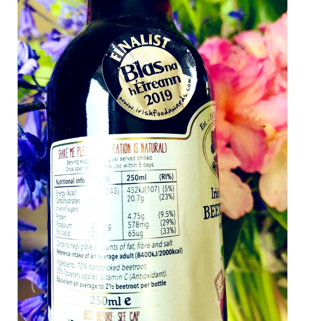 feigherysfarm's tweet photo. Do you know what percentage of your daily recommended intake of protein you get from drinking a 250ml grab and go bottle of Feighery’s Farm Beetroot Juice? #suitableforvegans #suitableforvegetarians https://t.co/5gCtOYwj8N