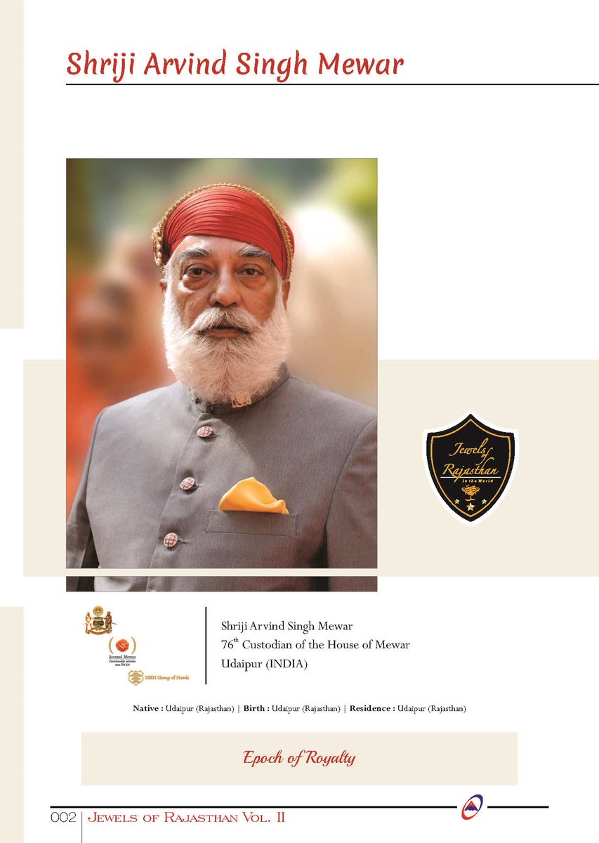ManeeshMedia's tweet photo. 76th Custodian of the House of Mewar, has made Udaipur Venice of the East. He asserts that “our legacy is a dynamic one and will live forever. He has played cricked for his state, runs HRH heritage palace hotels group. @lakshyarajmewar @ArvindSMewar @HRHhotels #JewelsofRajasthan https://t.co/YC2OWyyJtx