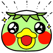 みどりの日なので緑色の画像を貼る カッパばかり描いているので 緑の絵が生まれ もっちのイラスト