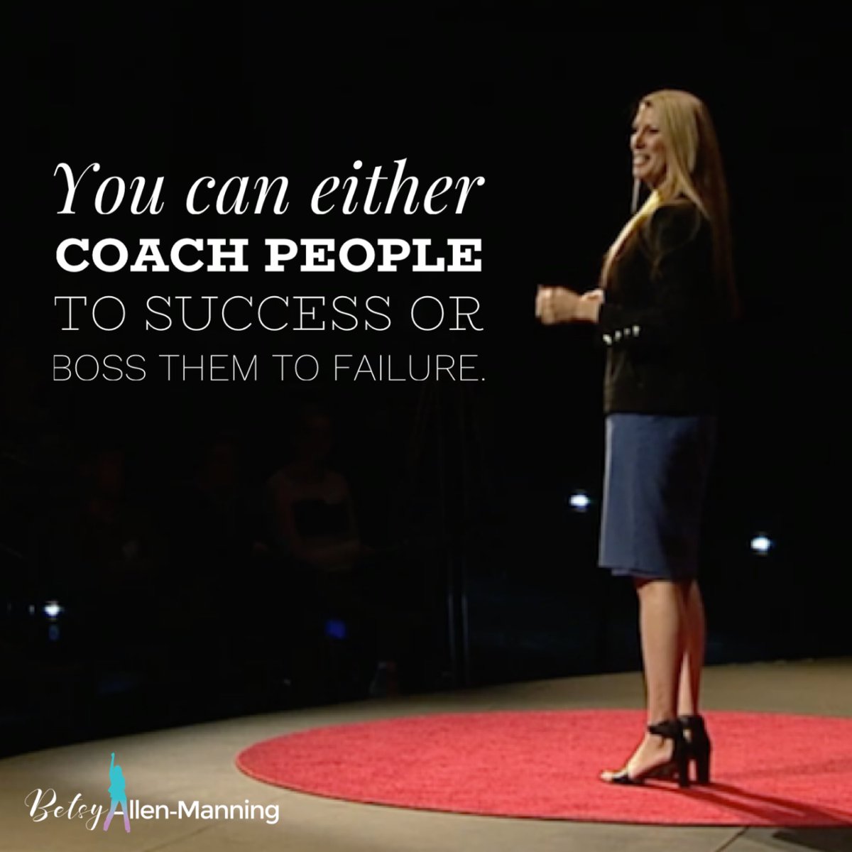 You can either coach people to success or boss them to failure. .

#leadershipspeaker
#keynotespeaker 
#successspeaker #motivationalspeaker