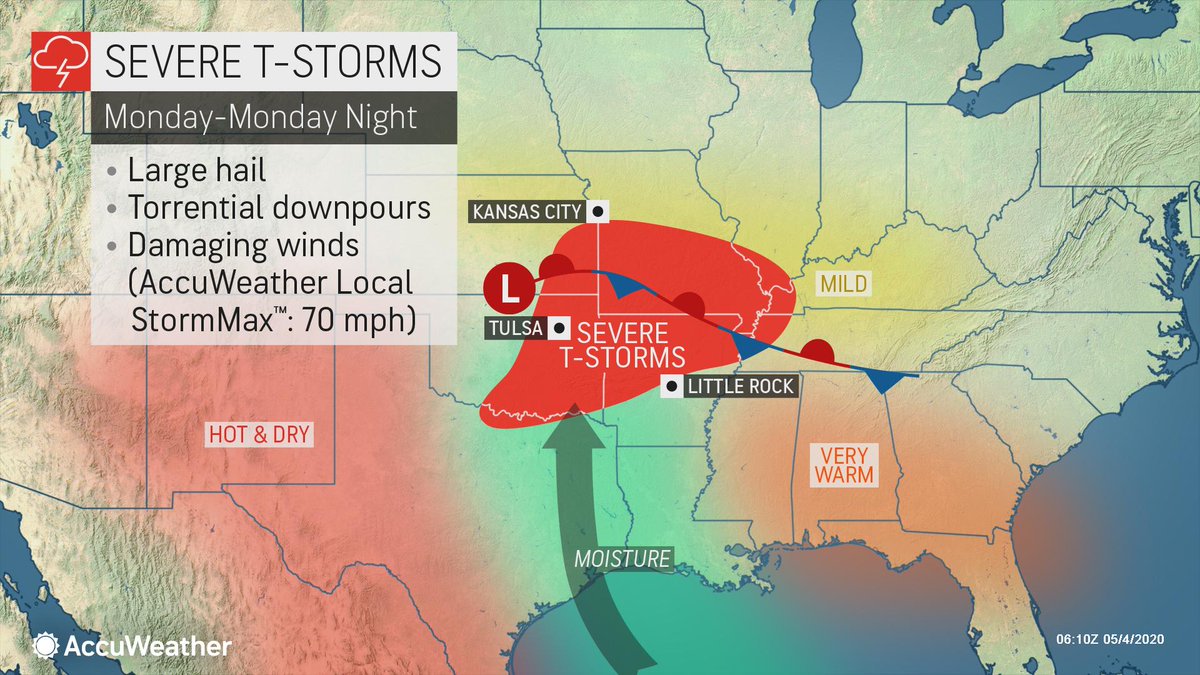 WEATHER Monday Morning accuweather Forecast • Some sun, then turning