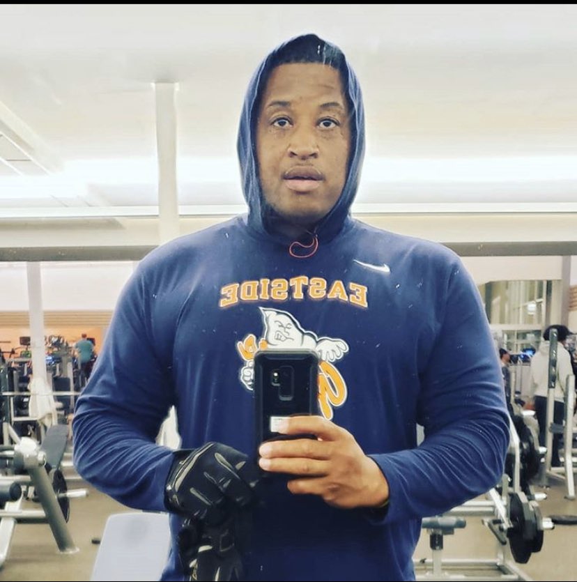 EastsideGhostFB's tweet photo. Last night, we lost a great man, our beloved Athletic Director/Principal Dr. Gerald Glisson. A Father, A Mentor, A Life Coach. A man who impacted every life that he came across. You will be missed dearly and we will continue to grow and make you proud. RIP GG  ALL US WE 💙🧡💔 https://t.co/2scpDr8Sff