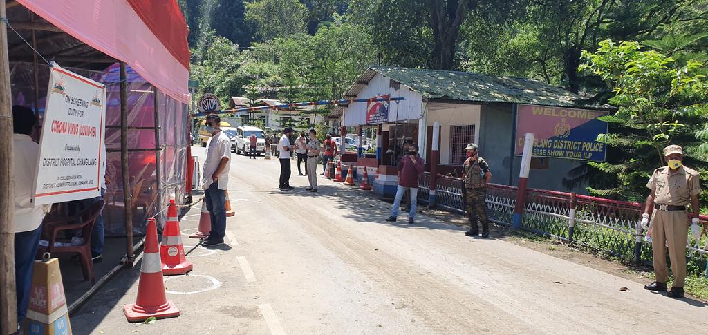 Today inspected the Namdang, Namtok and Yatdam Police check gate  where the Corona screening is doing during entry from out side to Changlang HQ found all are in alert and order.