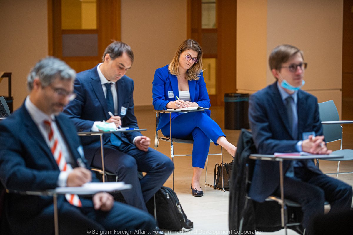 BelgiumMFA's tweet photo. 👋 Today, we welcome our 30 new trainee diplomats at the Ministry!

It is a bit of an unusual welcome in small groups of 10 people respecting the social distancing measures.

In times of #COVID19, diplomacy plays a key role in overcoming this crisis.

🇧🇪 Good luck to all of you! https://t.co/pKSYBk333K