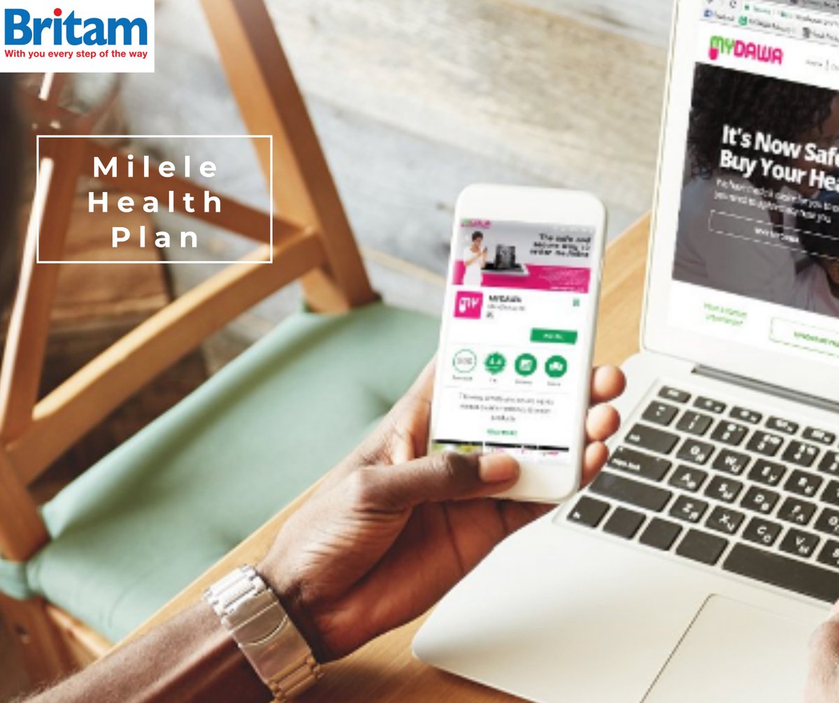 BritamEA's tweet photo. We have partnered with @MyDawaApp to ensure that Milele Health Plan customers can have their medicines delivered. 
#BritamCares #HealthForLife #StayHome #StaySafe https://t.co/4rQf2kqZxK