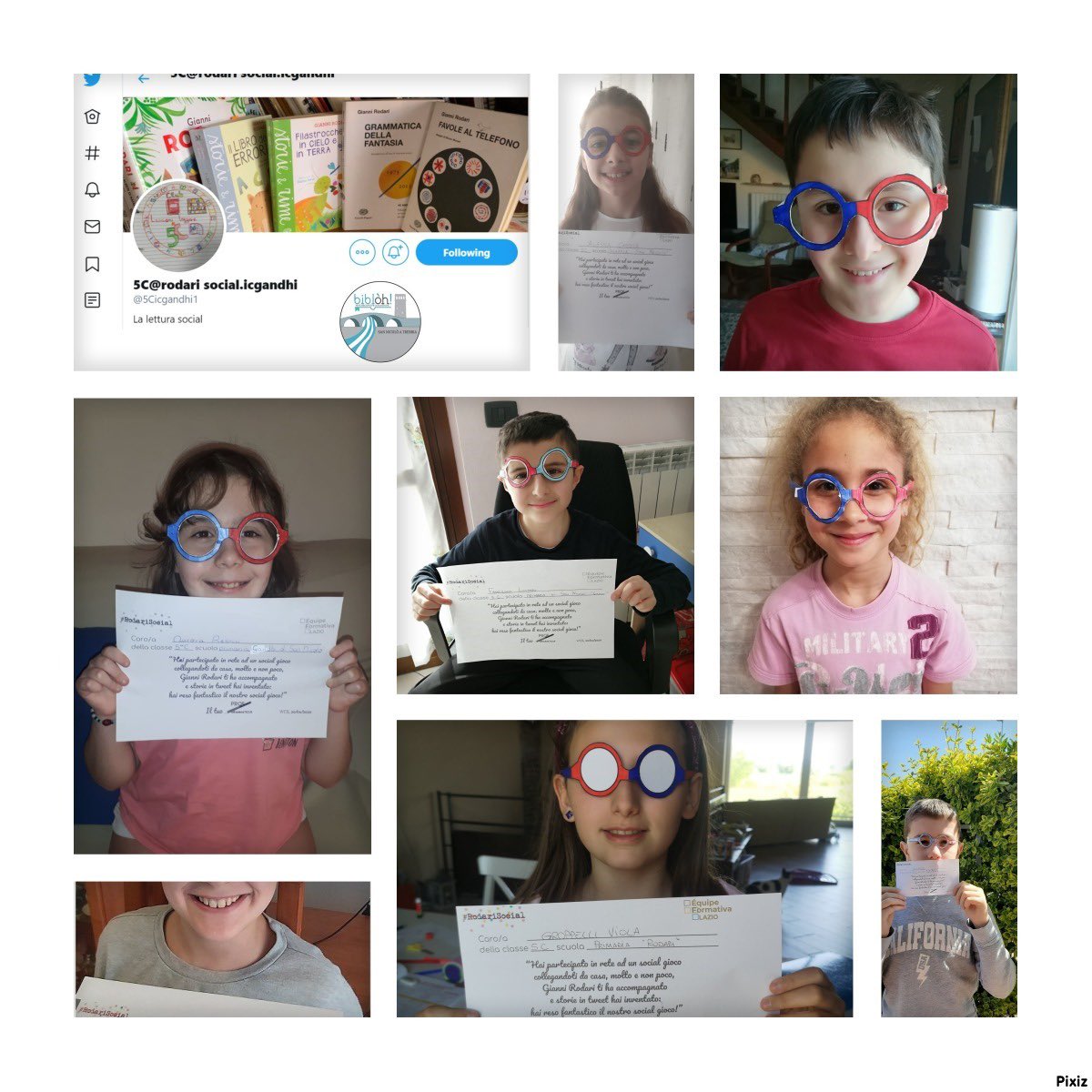 giuseclini's tweet photo. @bibloh_biblh1 Anche a distanza prosegue il nostro progetto Rodari in Biblóh! La quinta C-IC Gandhi di San Nicolò, ha partecipato al gioco di social reading con il metodo di TwLetteratura, un’iniziativa della Equipe Formativa Territoriale del Lazio @ProfGrammaticus @RodariSocial https://t.co/xk0fisCrFL