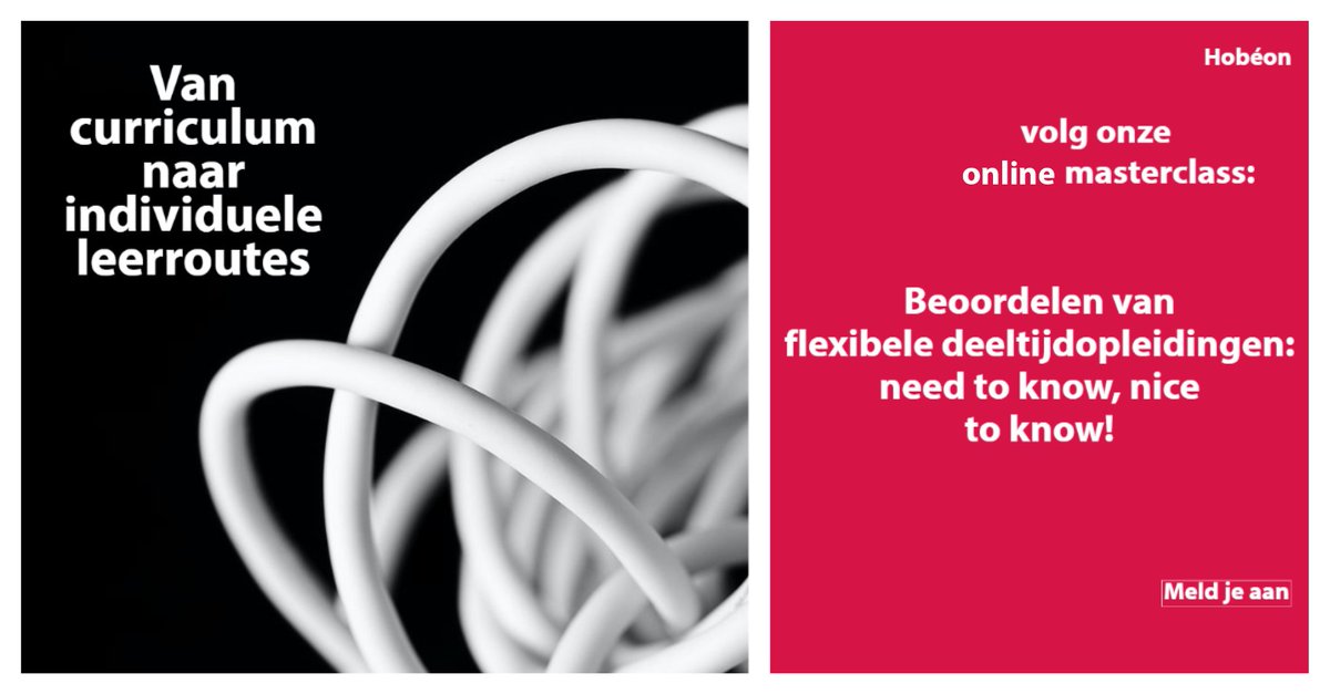 7 MEI 2020 - ONLINE masterclass | Beoordelen van flexibele deeltijdopleidingen: need to know, nice to know!
Interesse? Ga voor meer informatie naar hobeon.nl/producten/onli…