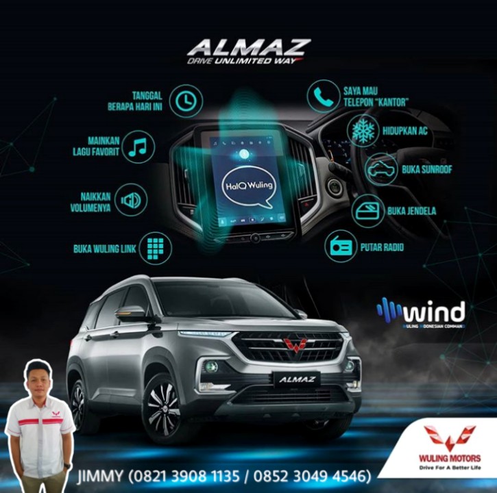 JimmySandro5's tweet photo. WIND (Wuling Indonesia Command) memudahkan pengemudi/penumpang mengatur beberapa fitur dg perintah suara😎 keren kaan ......  
JIMMY
0821 3908 1135

#wulingindonesia #wulingsalesteam #wulingperdanamadiun #wulingjimmymadiun #wulingmadiun #kreditmobilwuling @wulingmotorsid https://t.co/sckz3HarWk