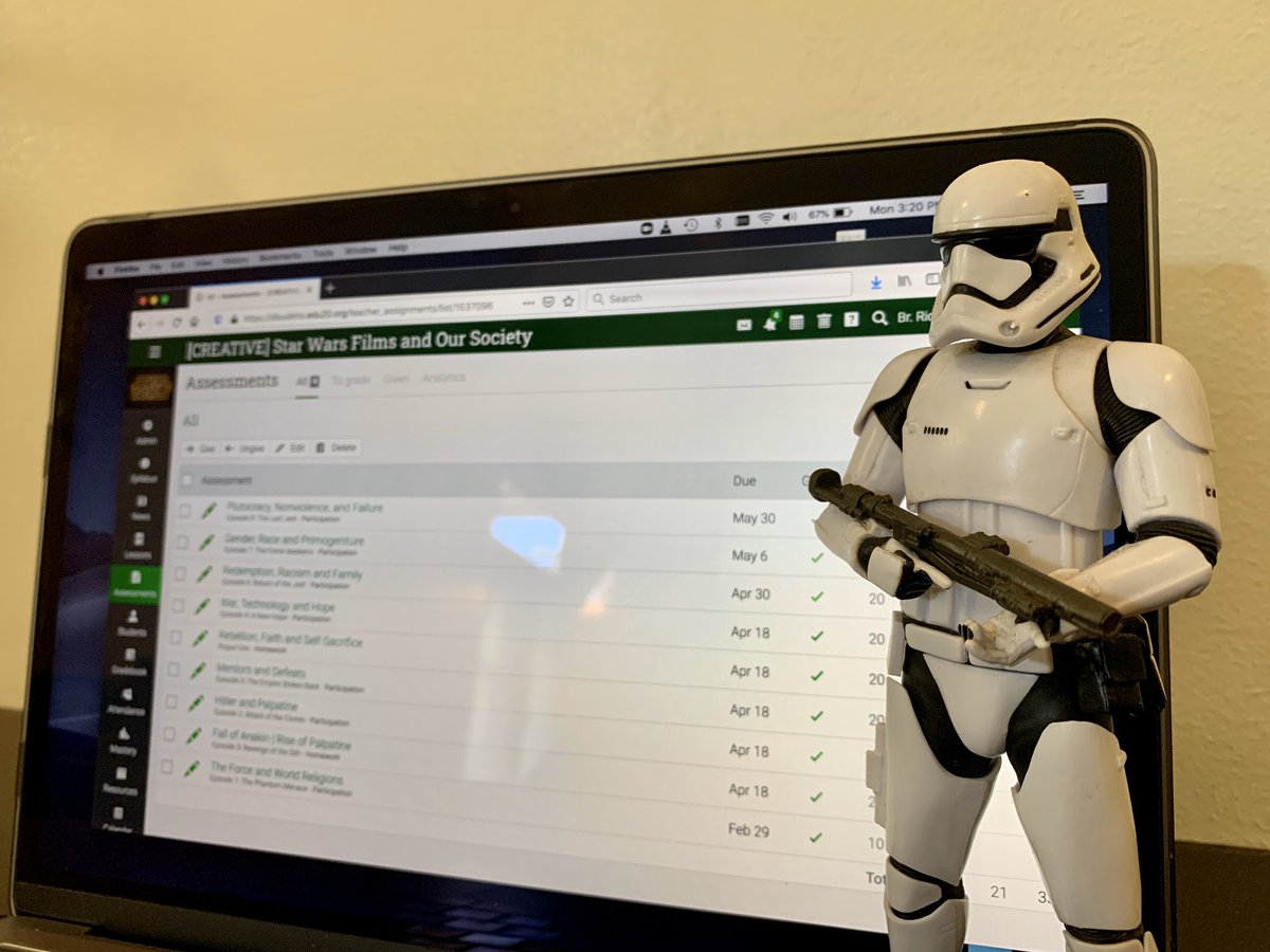 richiefsc's tweet image. This Stormtrooper is helping me check assessments for my #StarWars #electiveclass #maytheforcebewithyou #StarWarsDay