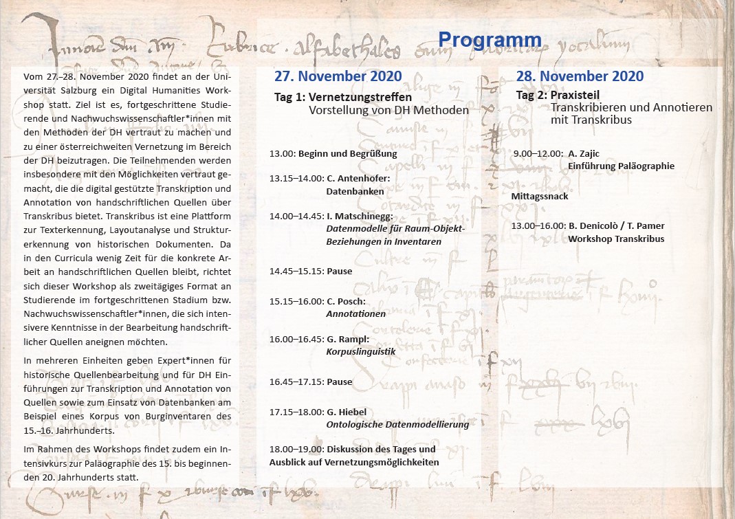 HistorioP's tweet photo. Handschriftliche Quellen werfen dir eher Fragen auf als neue Erkenntnisse zu bringen? Die Uni Salzburg bietet einen Workshop an um euch mit den modernen Möglichkeiten der #DigitalHumanities vertraut zu machen.
Eine tolle Chance für eure Forschung und #historioPLUS Publikation! https://t.co/s3b3BmnZqR