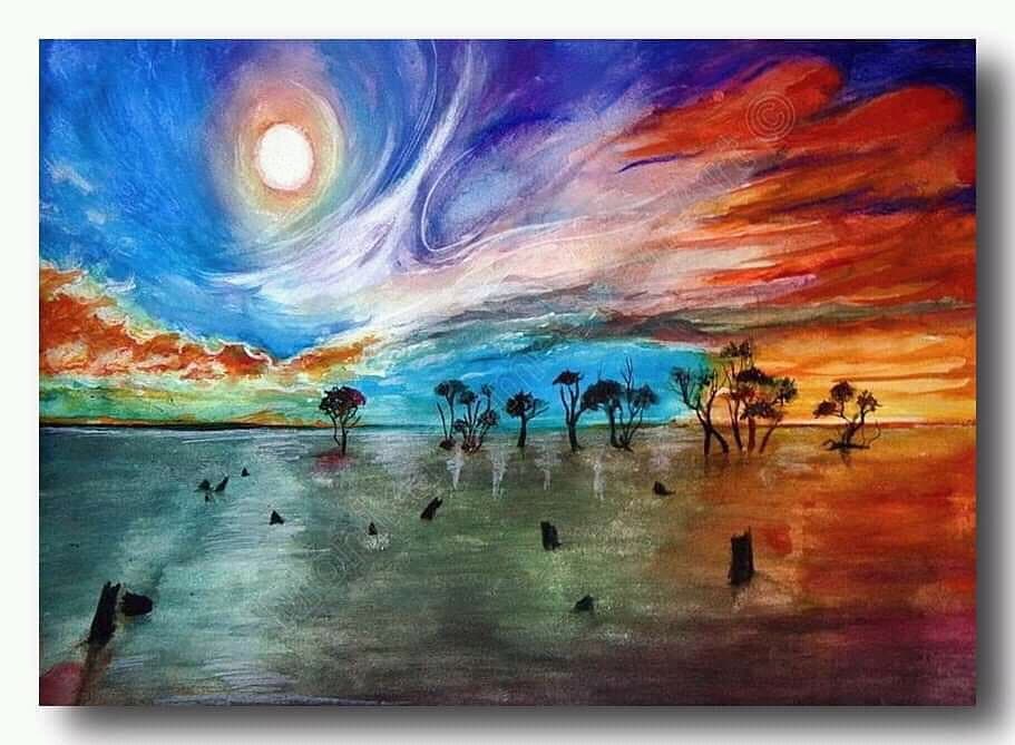 MonikaTemesvari's tweet photo. Sunset 🎨 #watercolorpainting
#monikatemesvariart https://t.co/ujRtT2YRyT