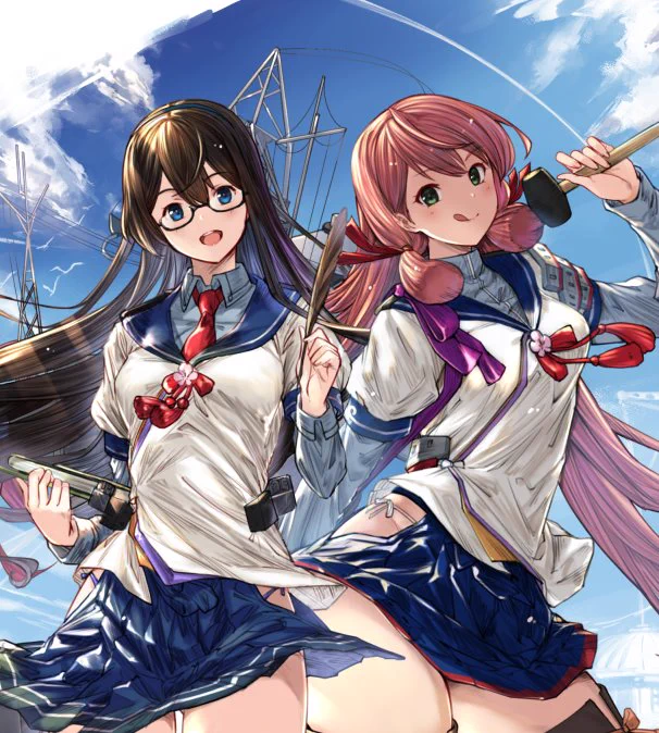 グラブル風任務娘明淀
#艦これ #明石 #大淀 