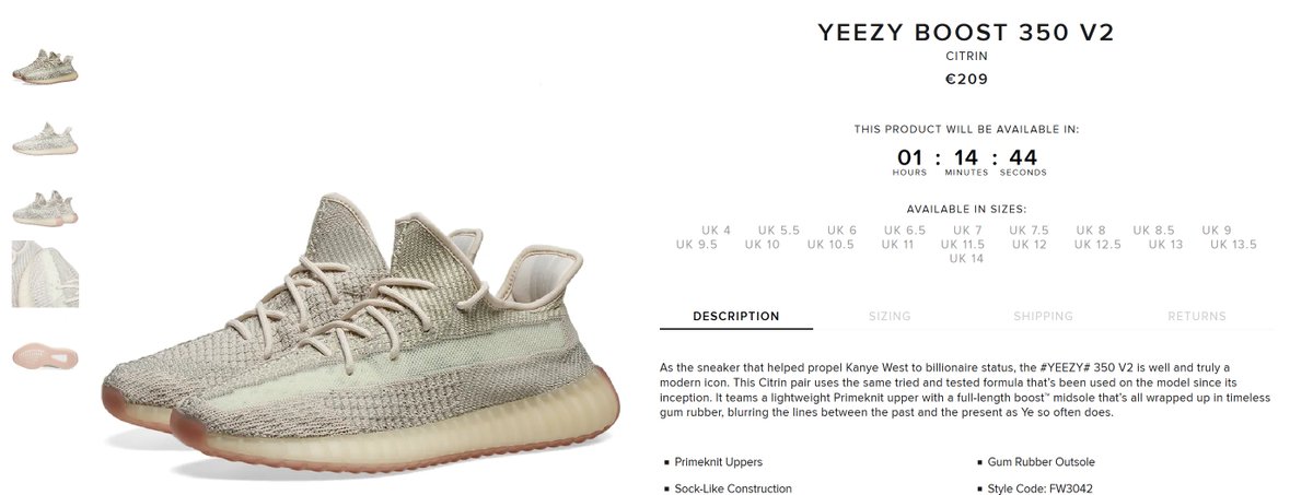 yeezy citrin restock