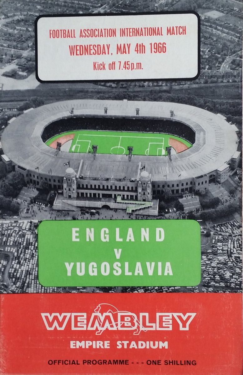Theracketeer1's tweet photo. A #WorldCup warm-up #OnThisDay in 1966 and @England v #Yugoslavia at #Wembley #footballprogrames #footballmemorabilia #threelions #theracketeer https://t.co/wEQbWQ9ZA8 https://t.co/Ne0DW4g23g