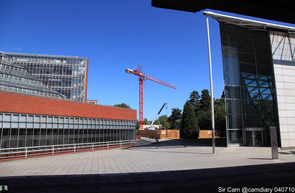 camdiary's tweet image. Cambridge then and now. Eight years ago today, 4 May 2012, Professor Alison Richard, former university VC, opened the building named after her at the Sidgwick Site. It replaced a Victorian mansion on West Road (used by Criminology Institute until they moved to a new building).