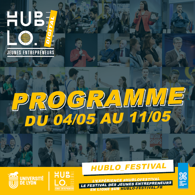 [📣 #hublofestival 🔜 #hublodigital] 
Voici le programme de cette semaine de #hublodigital 📆 

💡 [Lundi 4 Mai - 11h] #Initiatives entrepreneurs de @TissuLe 
💬 [Mardi 5 Mai - 14h] #Parole d’entrepreneurs de <a href="/WeeeFund/">WeeeFund</a> 
🙌 [Vendredi 8 Mai - 14h] #Hub_Store de #AfondGaston